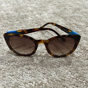 Fendi sunglasses brown tortoiseshell with blue detailing